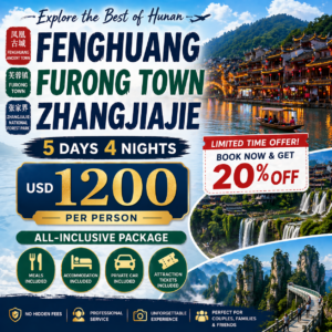 5-Day 4-Night Luxury Hunan Tour: Zhangjiajie, Furong Town & Fenghuang Ancient Town | Premium All-Inclusive Private Package